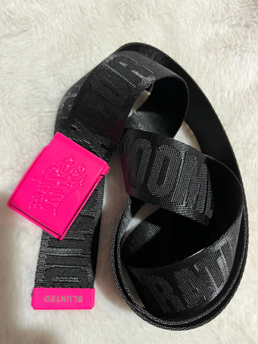 blunted couture x boombox belt pink on black