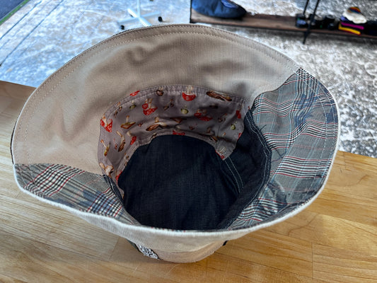 reversible earthy camo bucket hat
