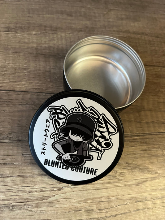 round blunted couture vinyl dj tin