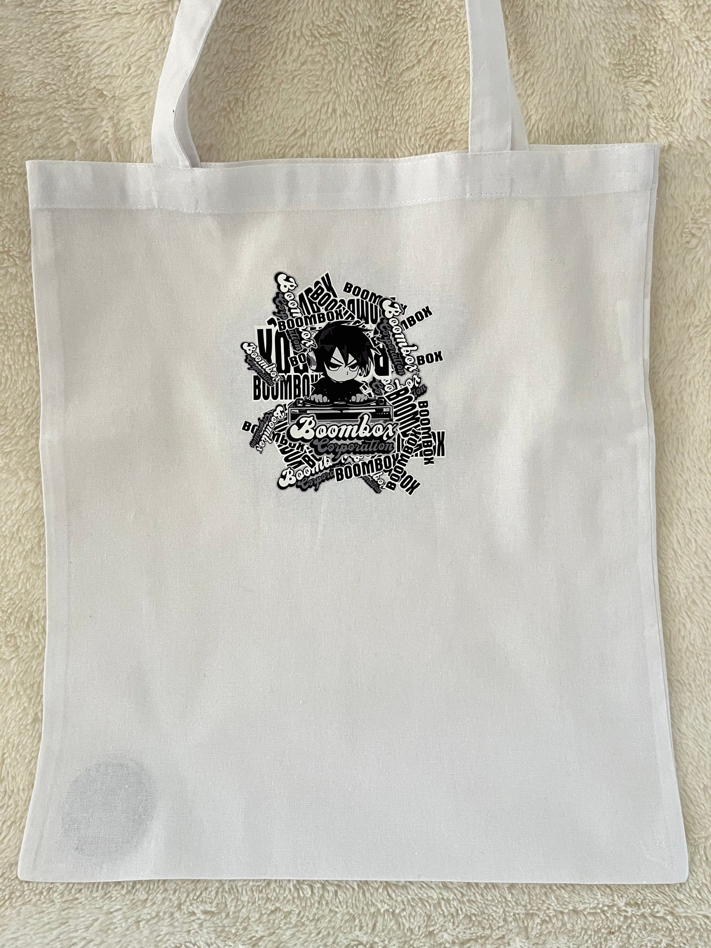 cartoon tote vinyl dj & blunted dj