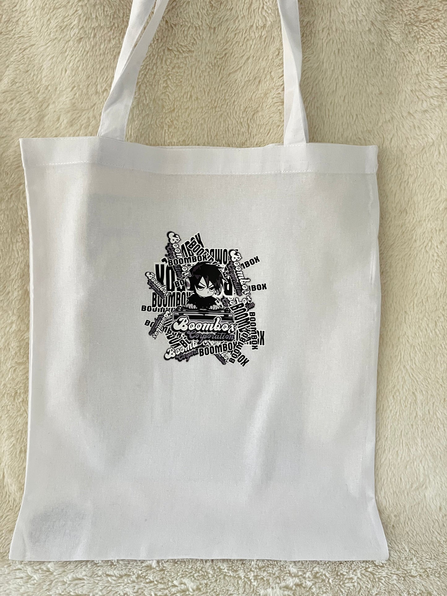 cartoon tote vinyl dj