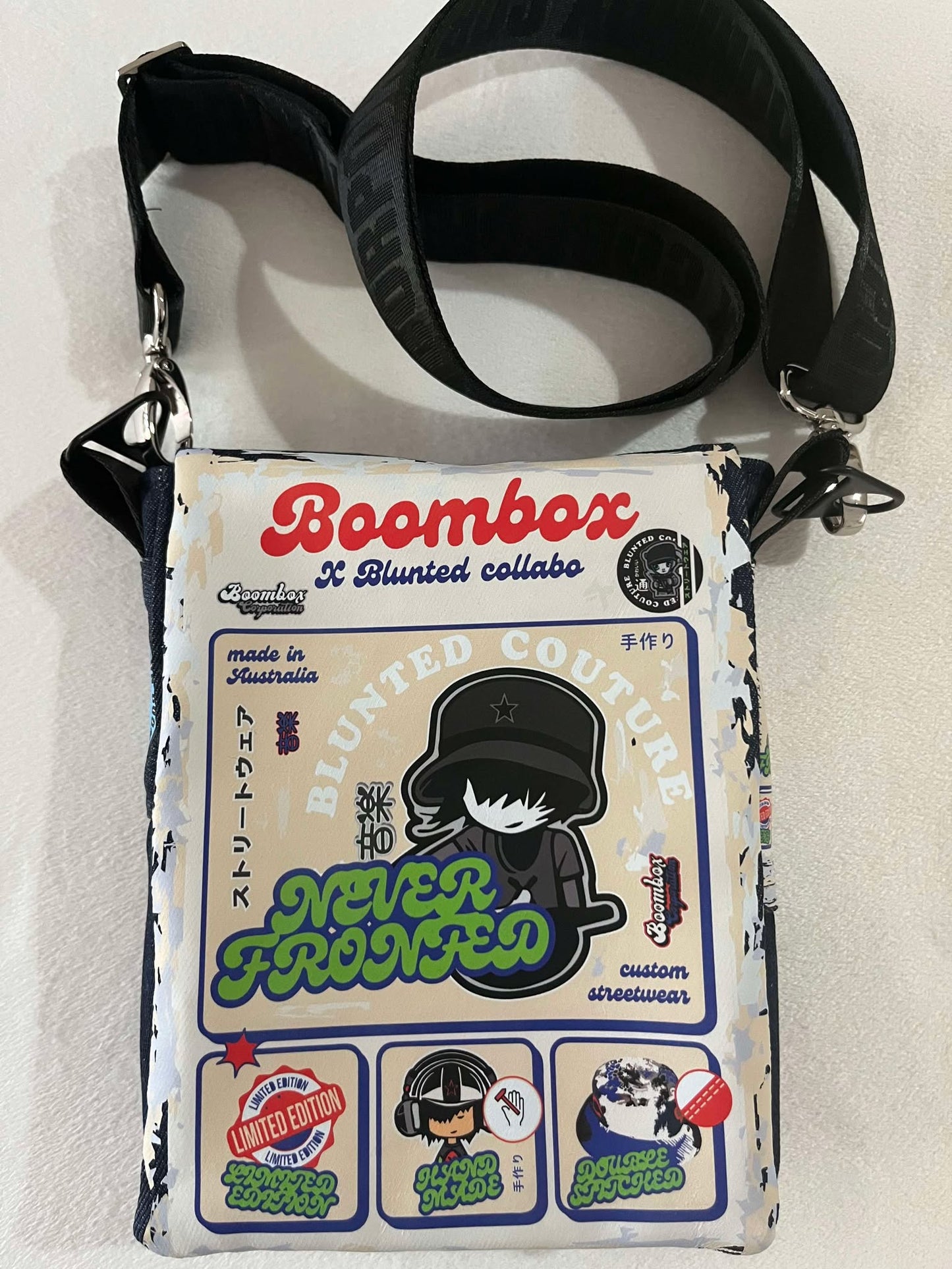 boombox collabo bag, special limited edition run ( 1 of 2 ) small couture bag