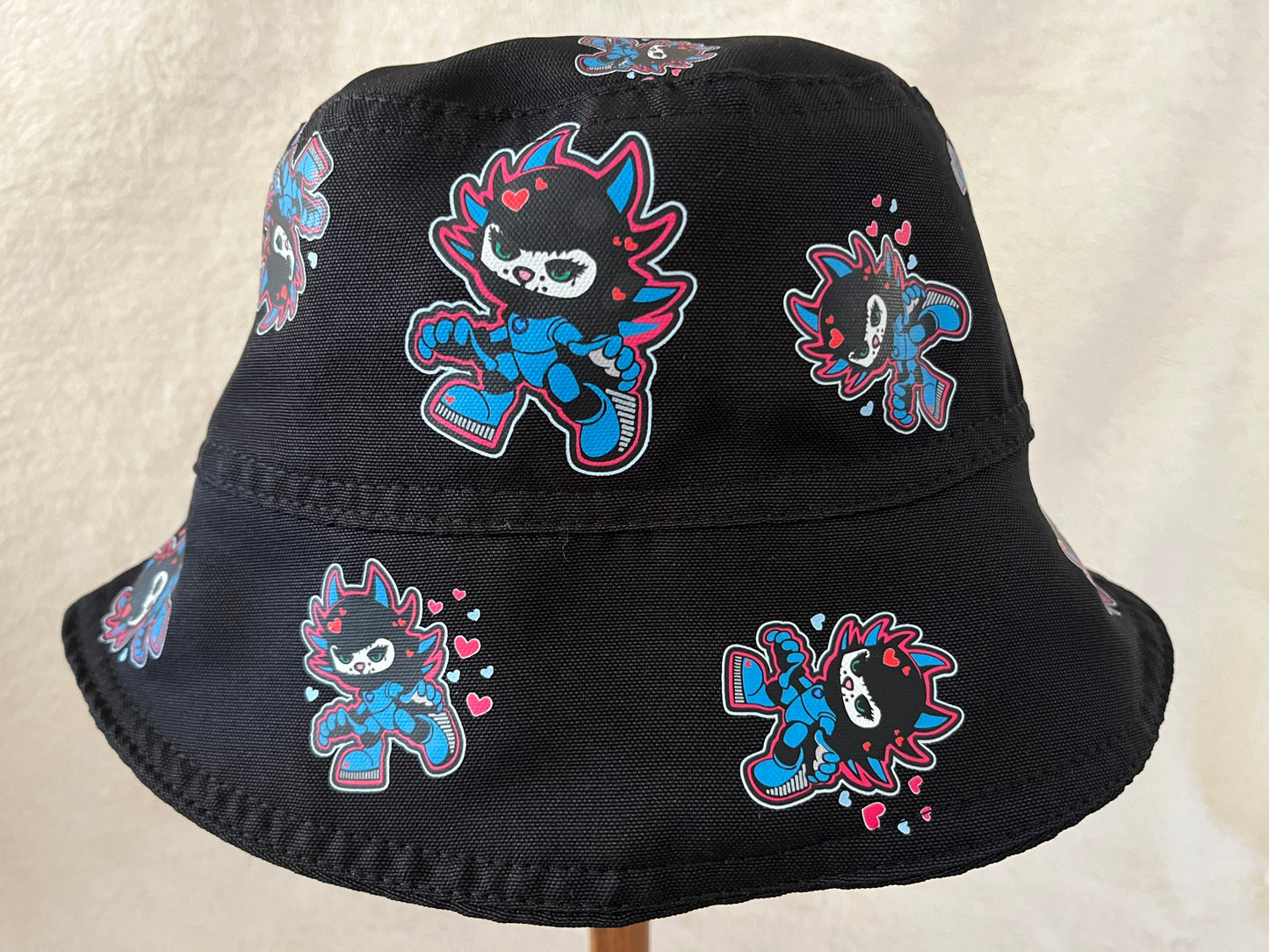 pink ninja reversible bucket hat