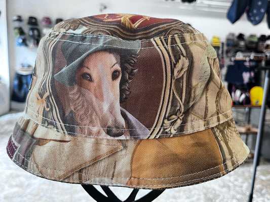 reversible puppy bucket hat / short brim 60cm