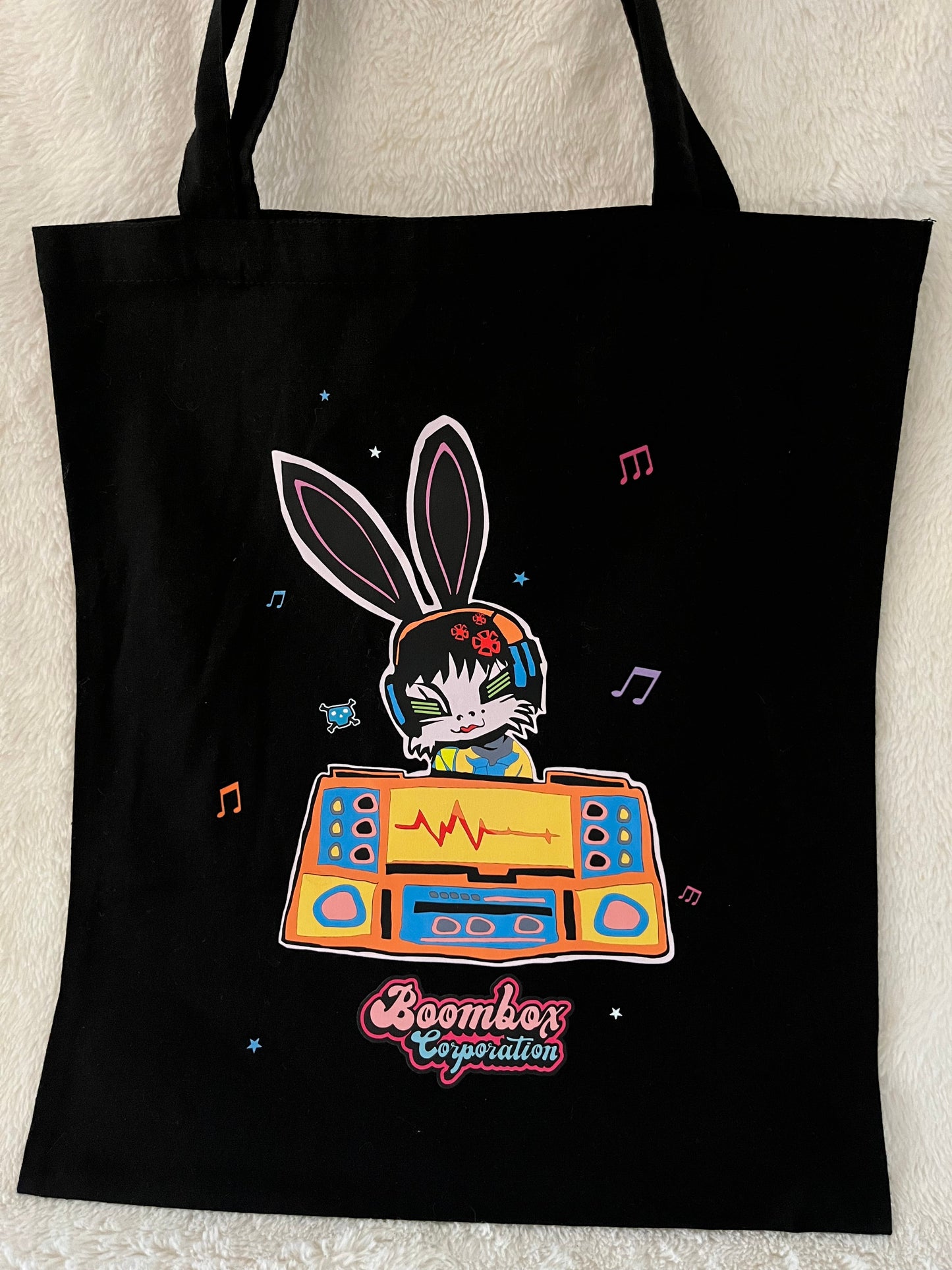 cartoon tote dj rabbit