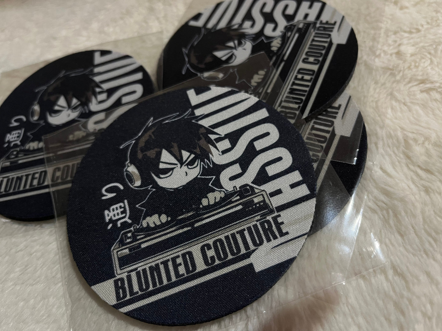 coasters set of 4 blunted dj