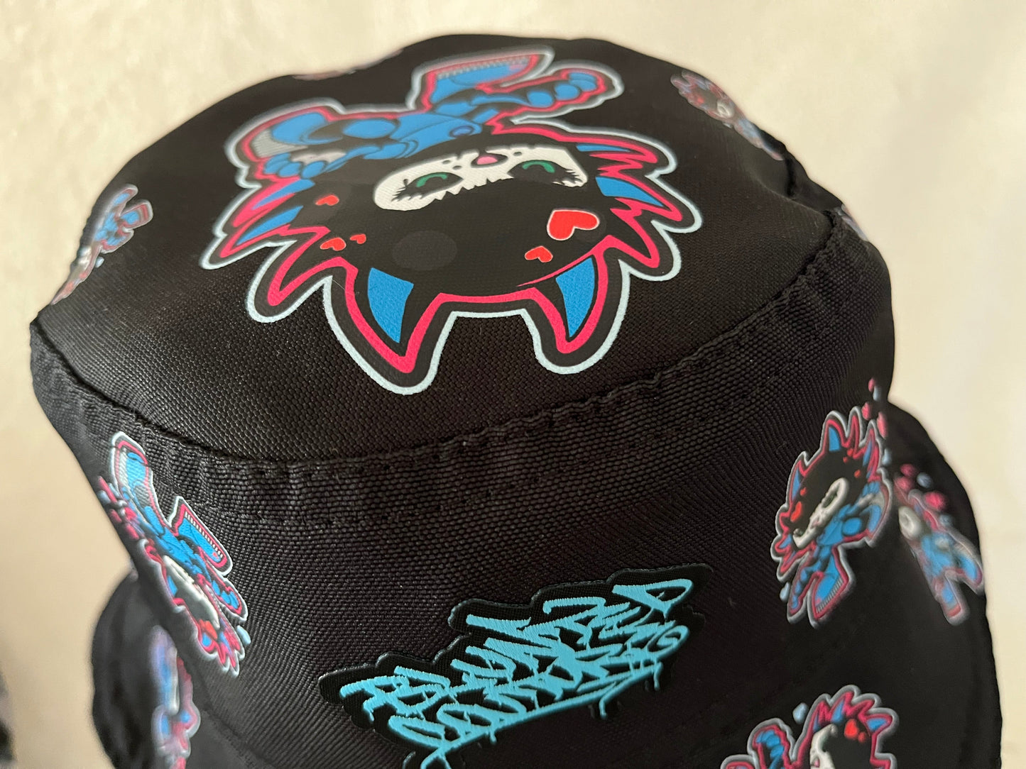 pink ninja reversible bucket hat
