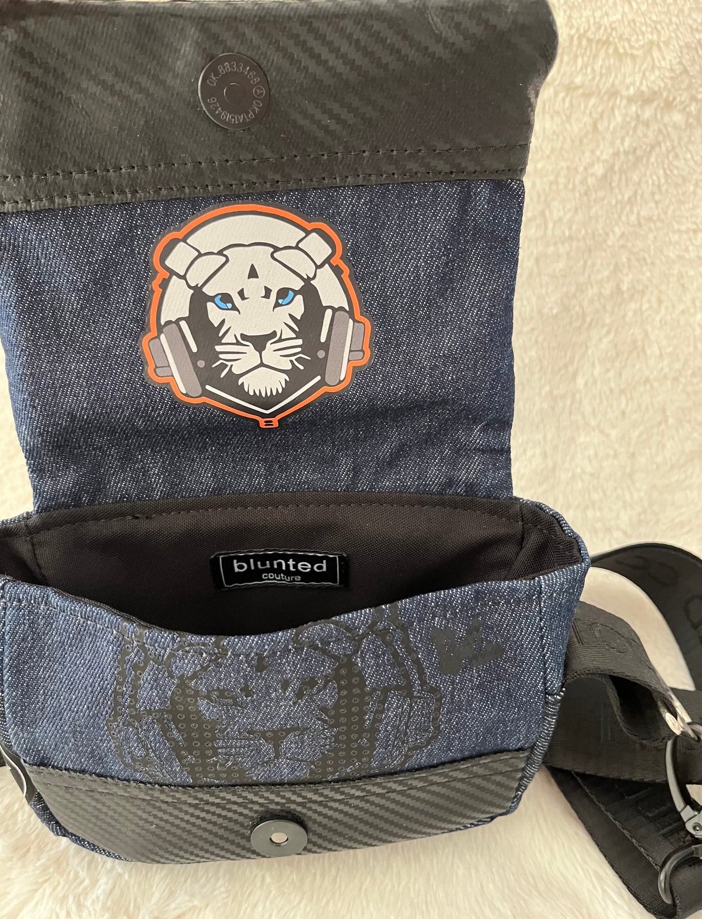mini lion couture bag, black, one off