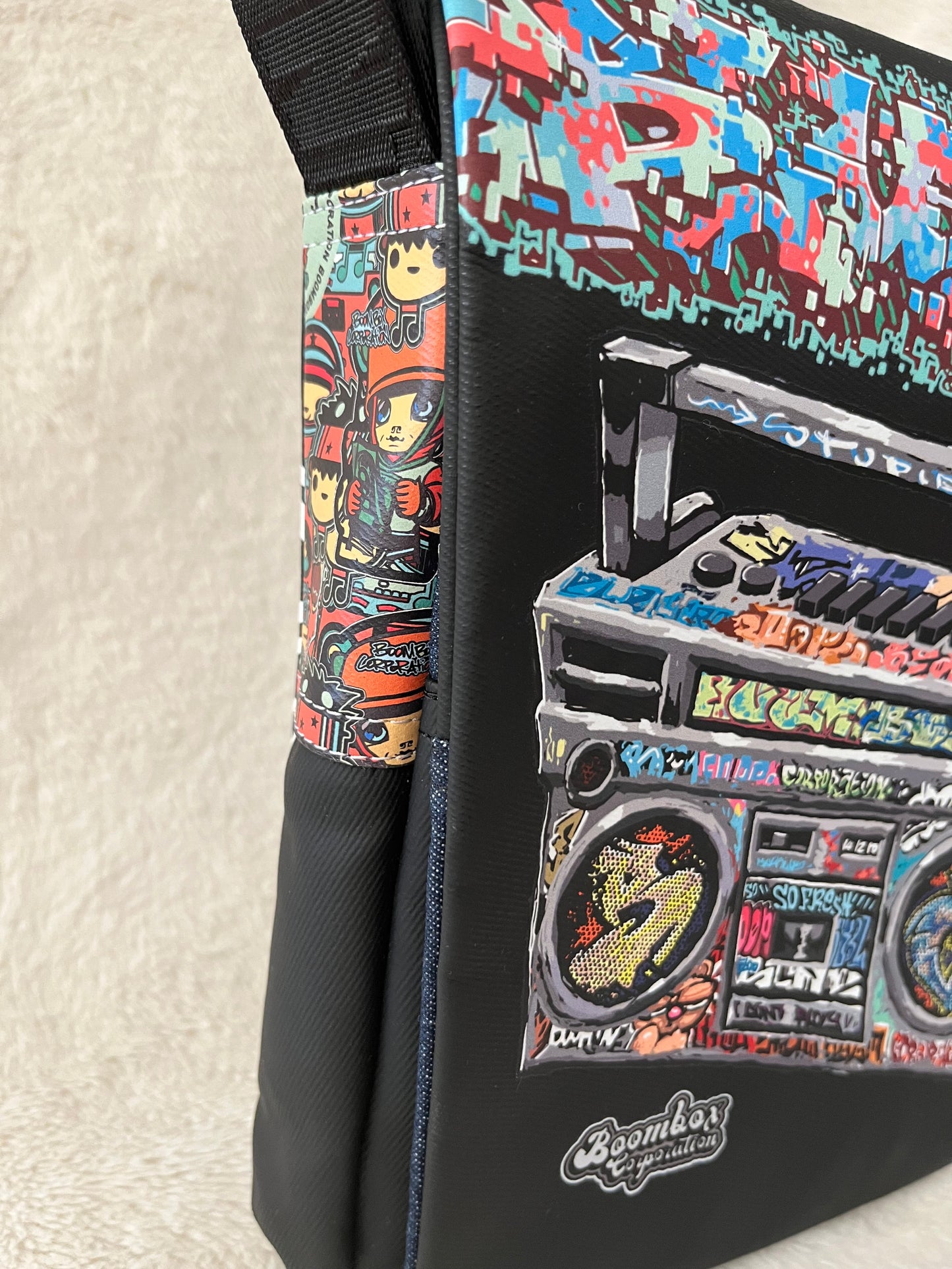 Black boombox one off medium couture bag