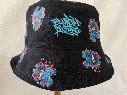 pink ninja reversible bucket hat