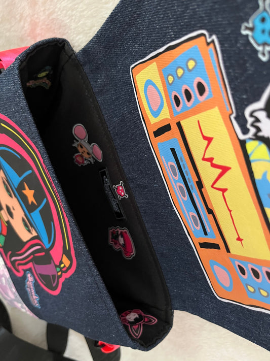 Pink lion one off medium couture bag