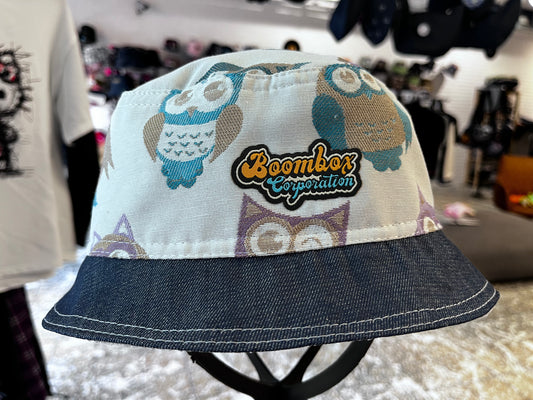 reversible owl bucket hat / short brim