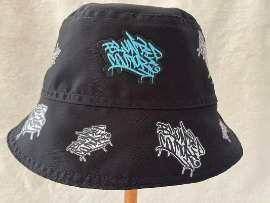 reversible skeme graffiti bucket hat