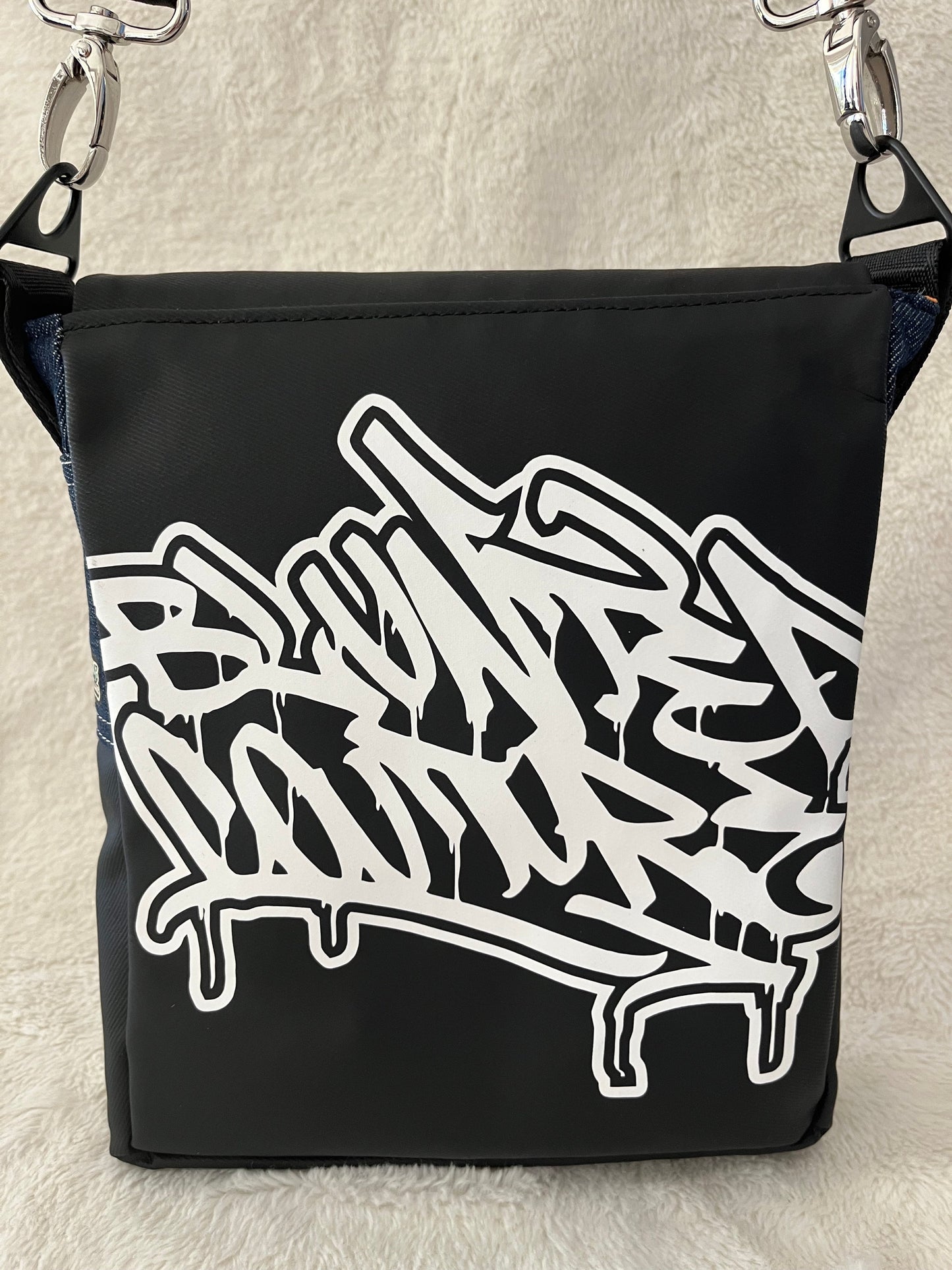 Black boombox one off medium couture bag