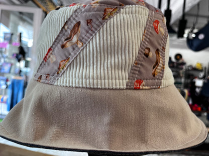 reversible B & W with mushroom bucket hat