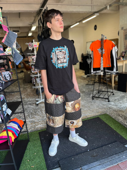 denim shorts fancy dog XL