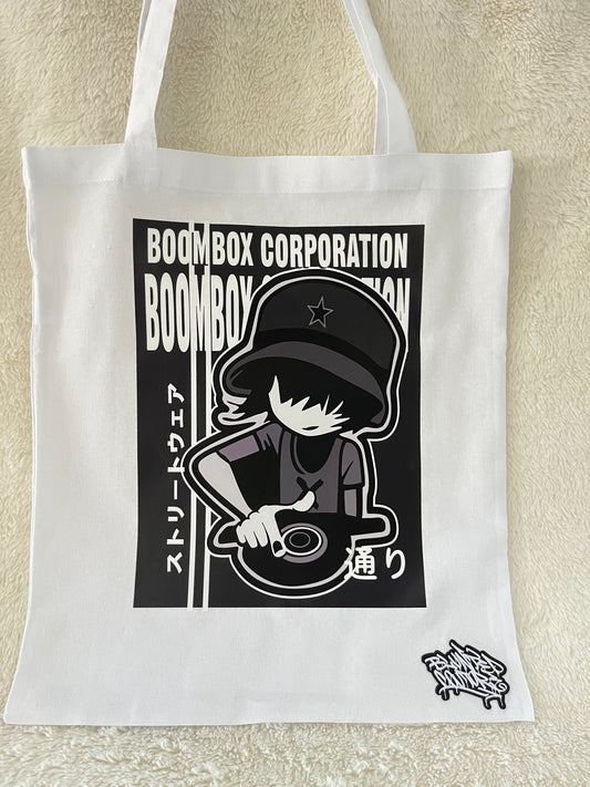 cartoon tote vinyl dj
