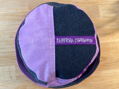 reversible Purple laced Maisie bucket hat / short brim