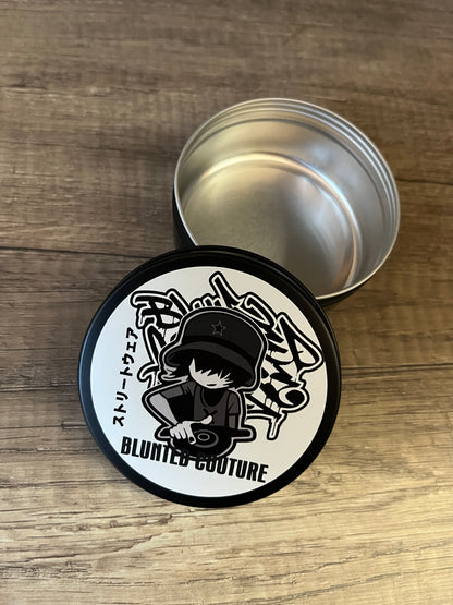 round blunted couture vinyl dj tin