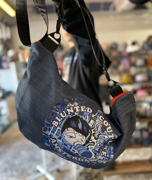 blunted couture fully lined slouch bag smokey