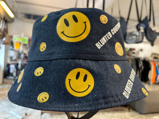 reversible smiley denim bucket hat 60cm