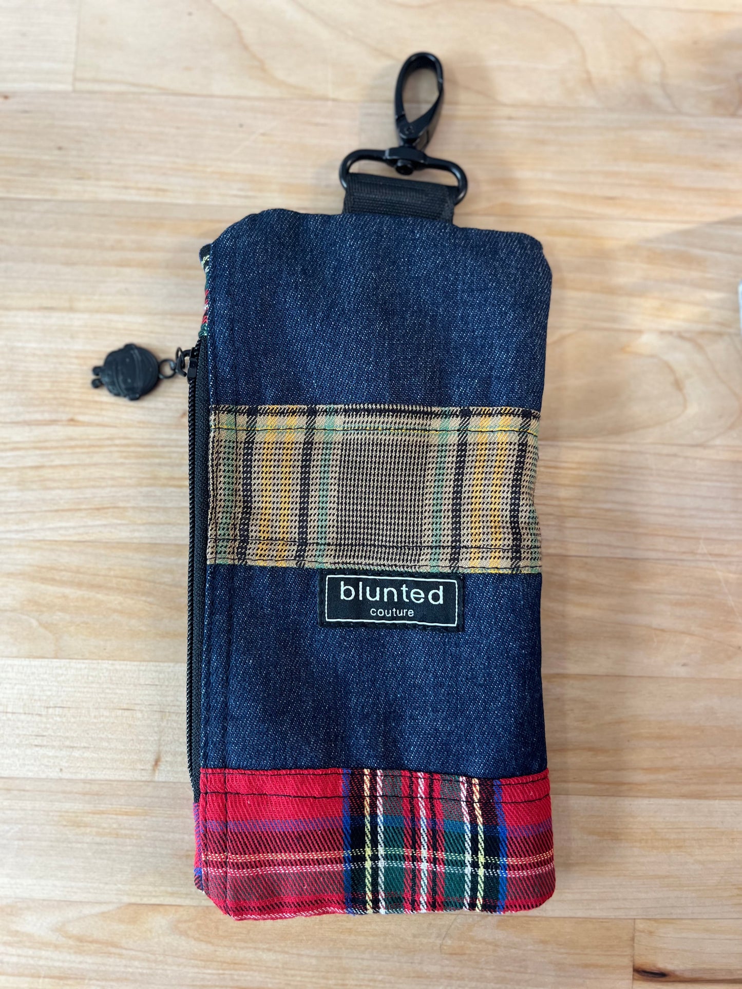 pochette denim | tartan