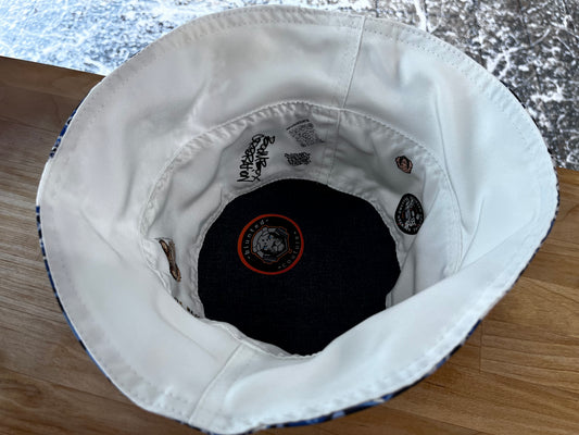 reversible delft blue on white bucket hat