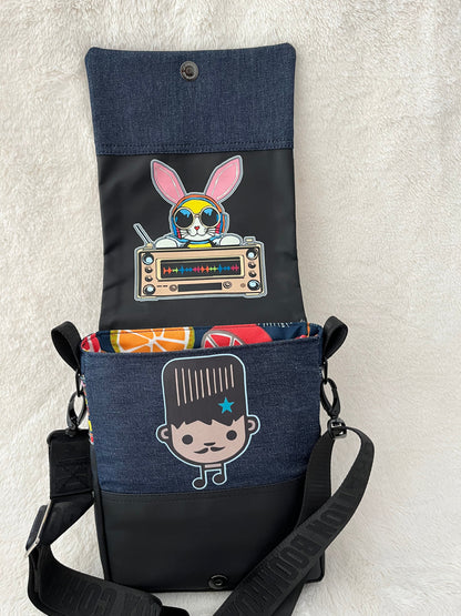 Music notes group one off medium couture bag