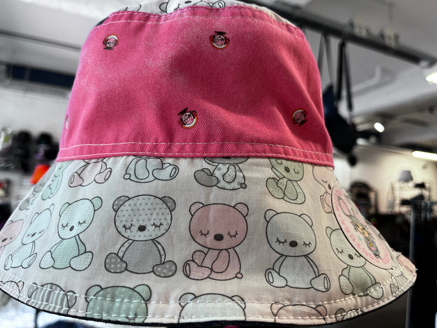 reversible bears bucket hat