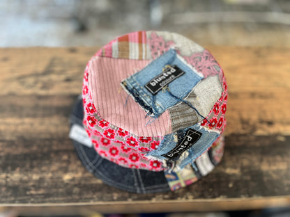 reversible patches bucket hat 58cm