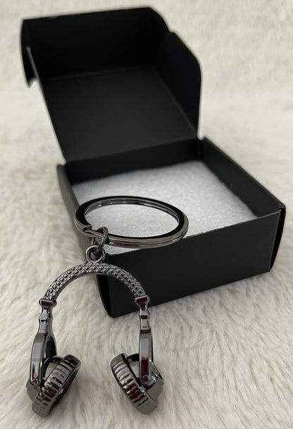 blunted black headphones key ring