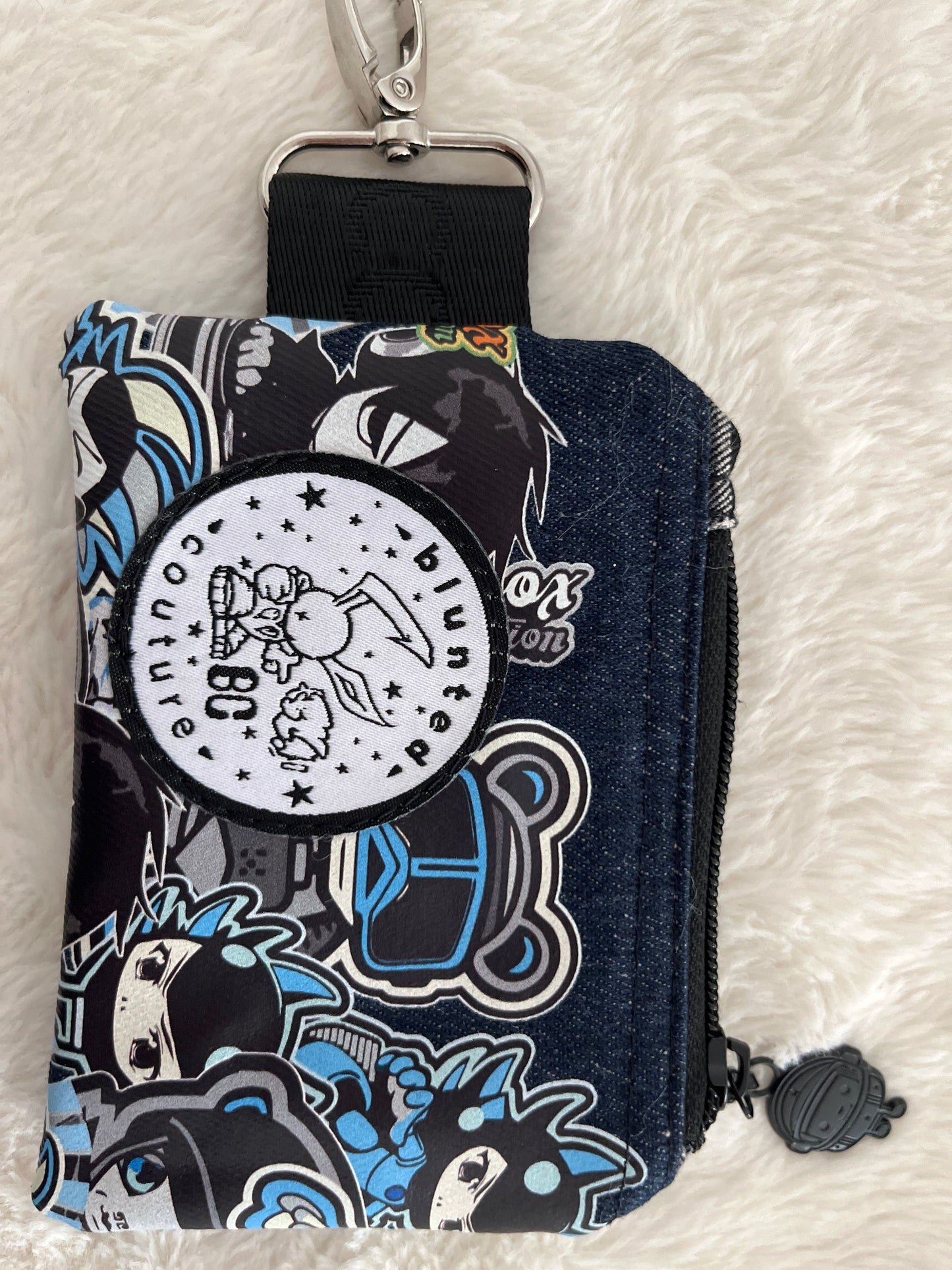 mini USB stash bag – big ups bunny blue graff