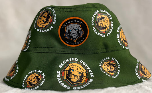 reversible lion green bucket hat