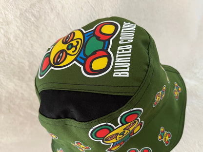 reversible green blazie bucket hat