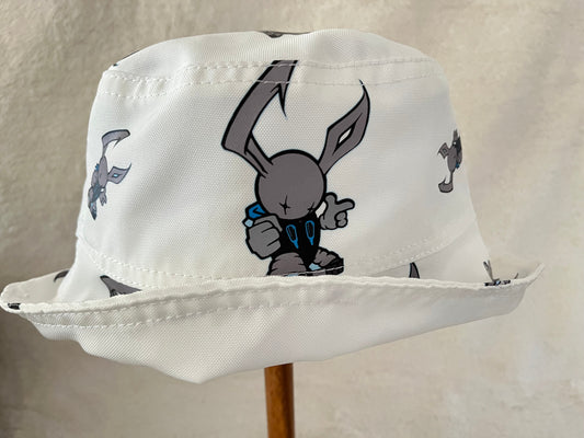 reversible white big ups bunny XL bucket hat