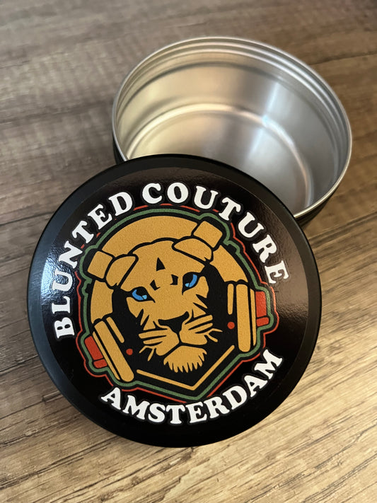 round blunted couture Amsterdam lion tin