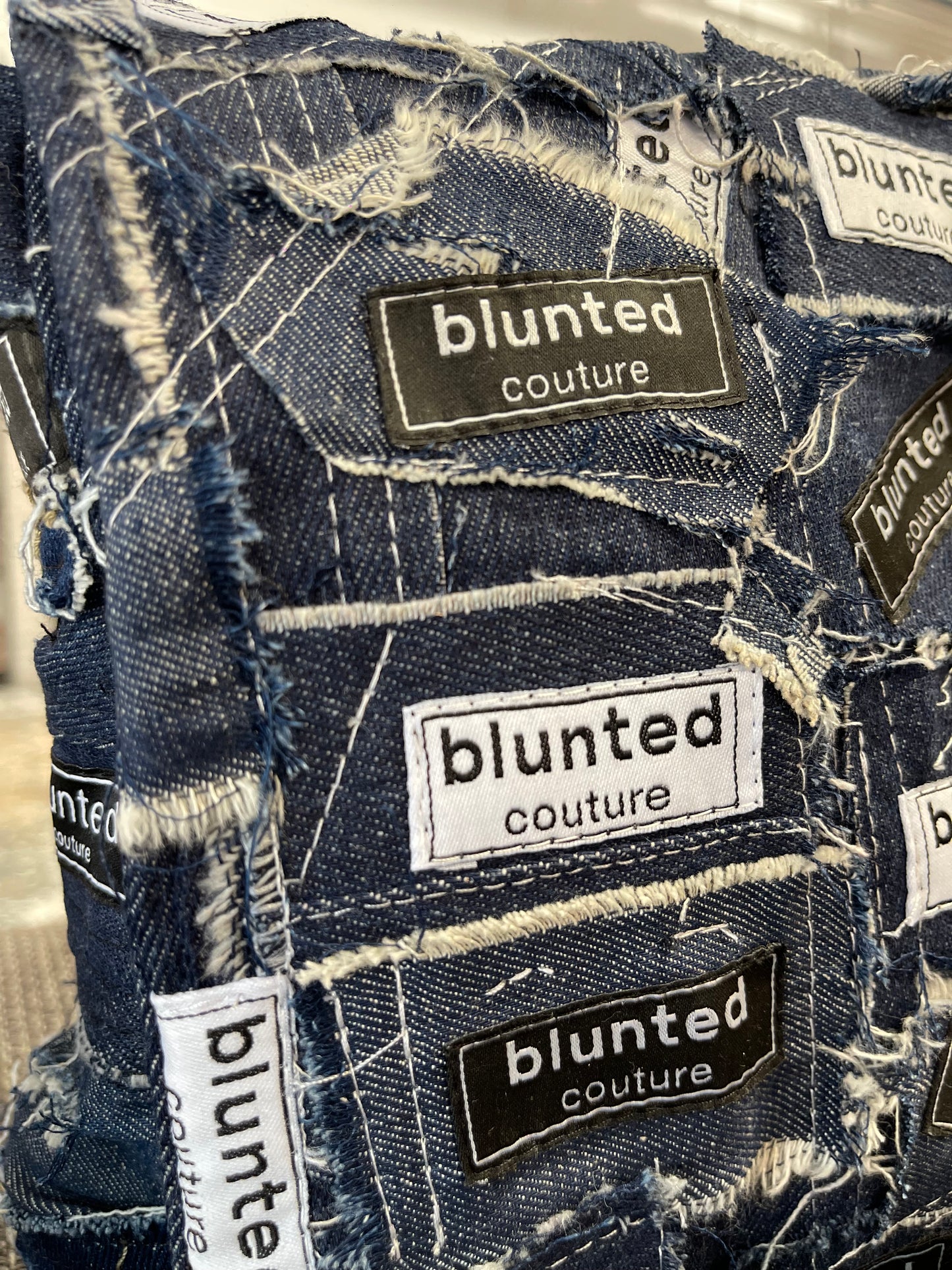 blunted couture labels bag, one off
