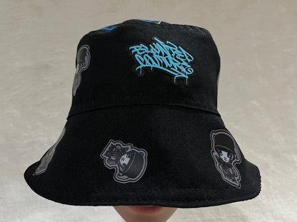 reversible top boy black bucket hat