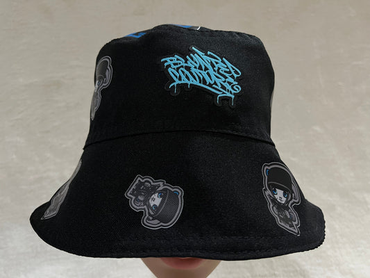 reversible top boy black bucket hat