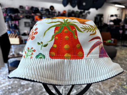 reversible owl bucket hat / short brim