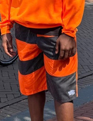 denim shorts orange M