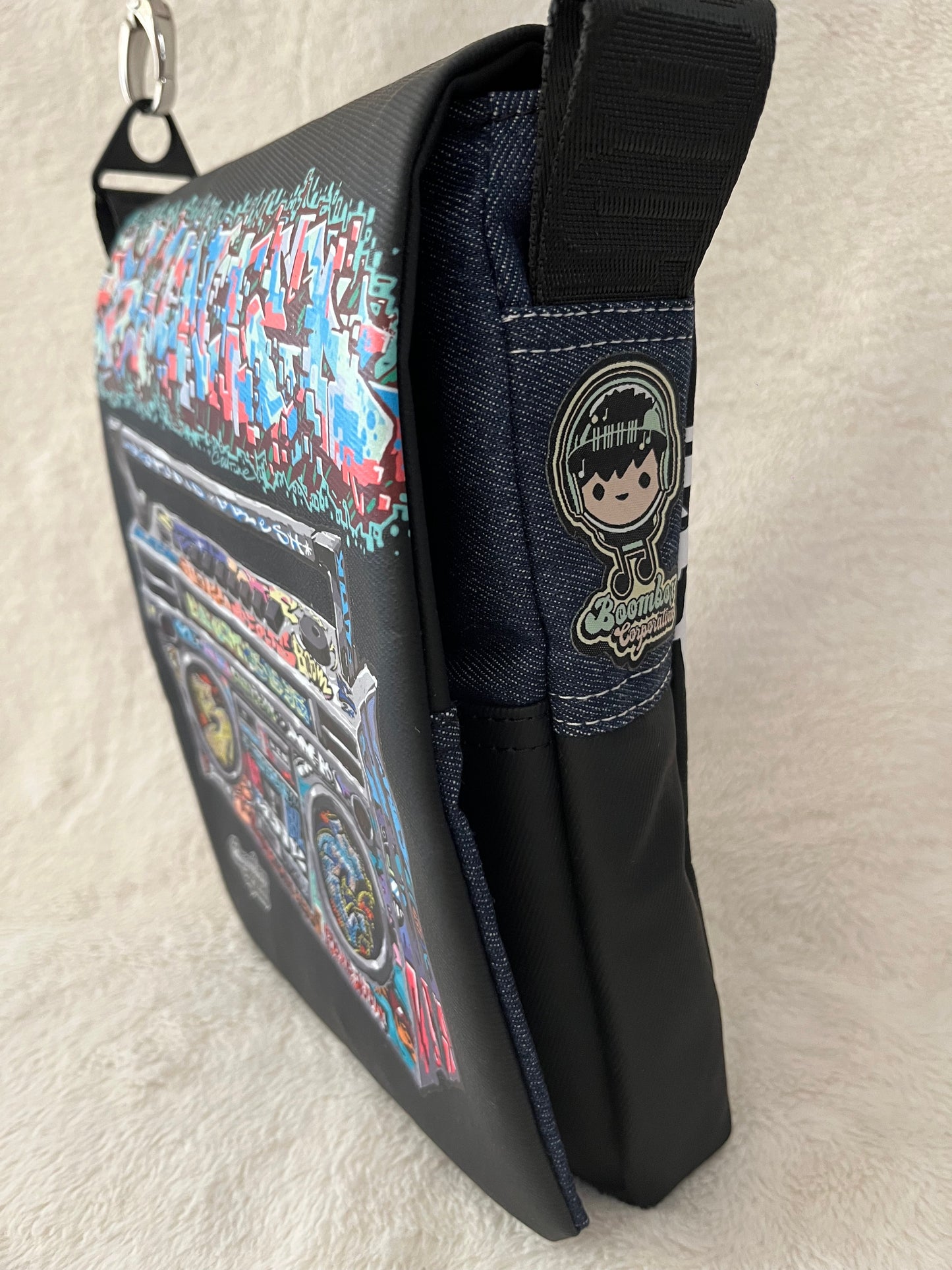 Black boombox one off medium couture bag