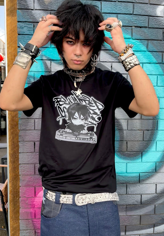 blunted dj with graff tshirt