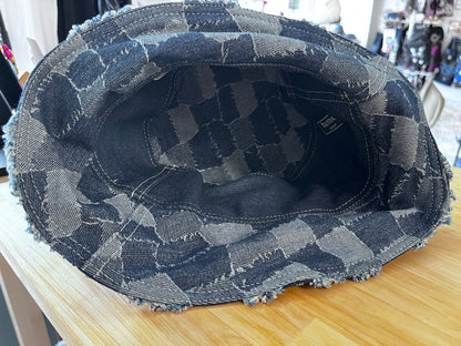 reversible patchy denim bucket hat