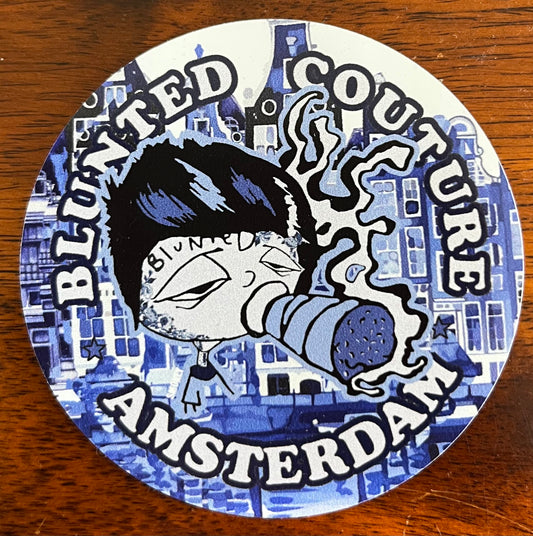 Amsterdam outdoor sticker smokey delft blue