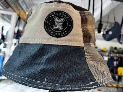 reversible tartan Mixie with cord bucket hat