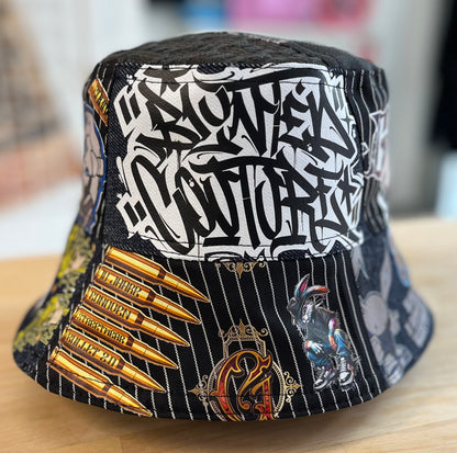 reversible blunted x gunoven 10th birthday bucket hat 62cm