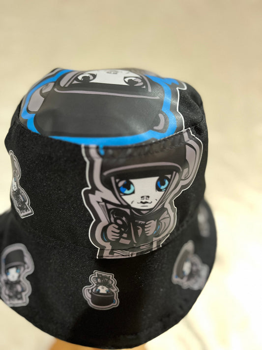 reversible top boy black bucket hat