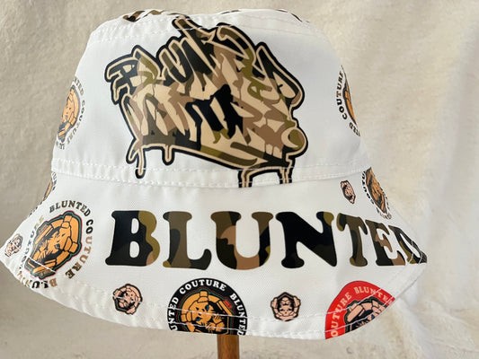 reversible white junglist XL bucket hat