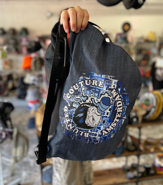 blunted couture fully lined slouch bag smokey